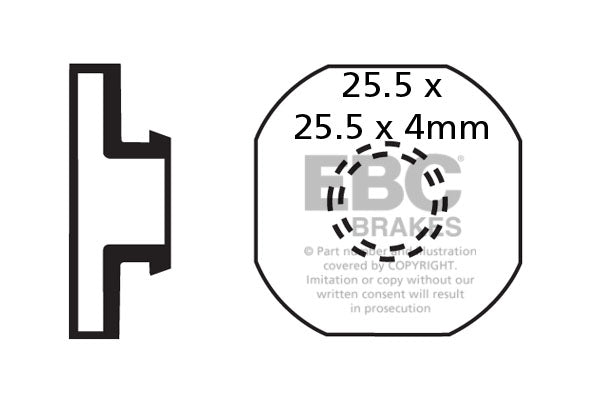 EBC Cycle Brake Pad for FORMULA EVOLUZIONE (CFA274)