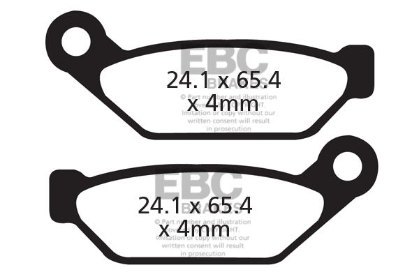 EBC Cycle Brake Pad for GRIMECA EARLY HRDRAULIC 4 PISTON (CFA308)