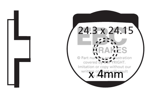 EBC Cycle Brake Pad for DIATECH SPIRAL Y2K (CFA316)