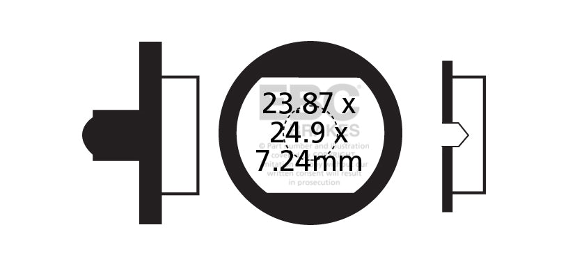 EBC Cycle Brake Pad for GRIMECA SYSTEM9 (CFA365)