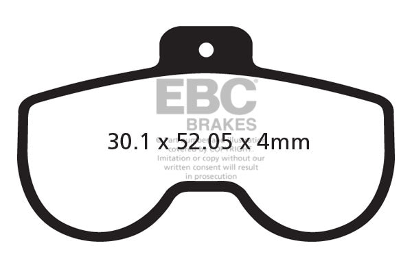 EBC Cycle Brake Pad for ALLIGATOR GATORBRAKE 6 PISTON (CFA383)