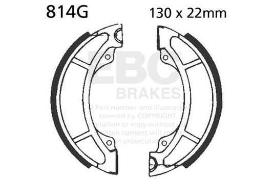 EBC - EBC Grooved Brake Shoe Set (814G)