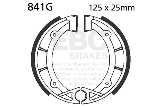 EBC - EBC Grooved Brake Shoe Set (841G)