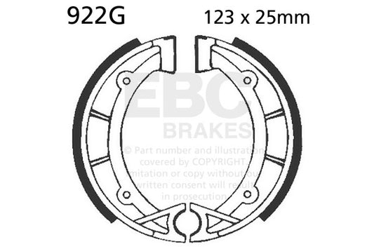 EBC - EBC Grooved Brake Shoe Set (922G)