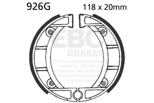 EBC - EBC Grooved Brake Shoe Set (926G)