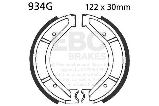 EBC - EBC Grooved Brake Shoe Set (934G)