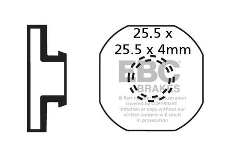 EBC Cycle Brake Pad for FORMULA EVOLUZIONE (CFA274)