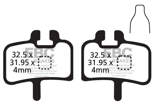 EBC Cycle Red Brake Pad for HAYES HFX-MAG (CFA277R)