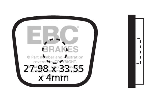 EBC Cycle Red Brake Pad for PRO STOP PRO STOP 2 (CFA278R)