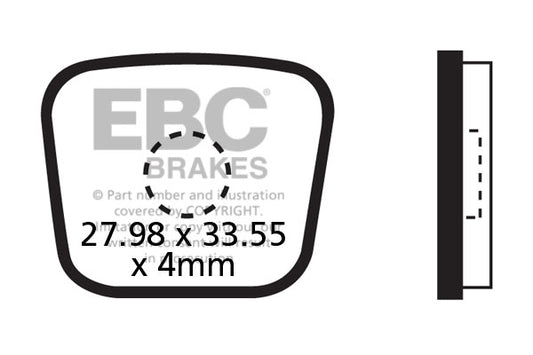 EBC Cycle Brake Pad for PRO STOP PRO STOP 2 (CFA278)