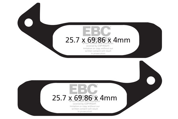 EBC Cycle Red Brake Pad for MAGURA GUSTAV (CFA280R)