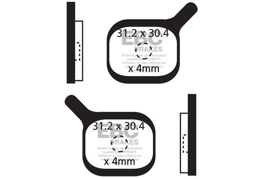 EBC Cycle Brake Pad for CANNONDALE CODA STANDARD (CFA284A)