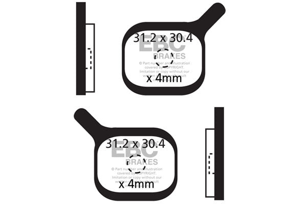 EBC Cycle Brake Pad for CANNONDALE CODA EXPERT (CFA284A)