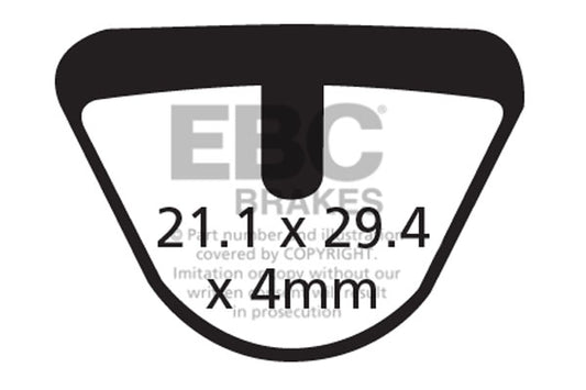 EBC Cycle Red Brake Pad for DIATECH AERO MECHANICAL (CFA285R)