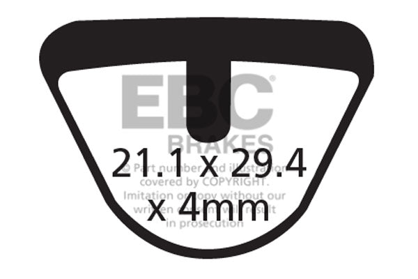 EBC Cycle Red Brake Pad for DIATECH AERO MECHANICAL (CFA285R)