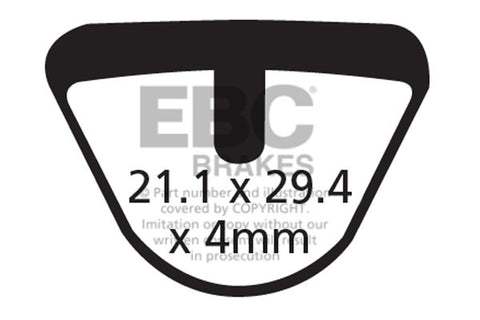 EBC Cycle Brake Pad for DIATECH AERO MECHANICAL (CFA285)