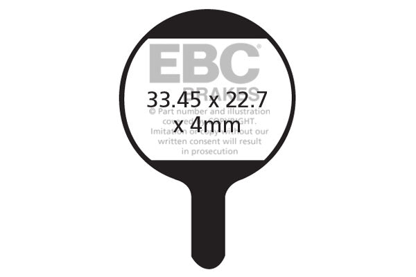 EBC Cycle Gold Brake Pad for PROMAX DSK 200/400/420/610/650 (CFA286HH)