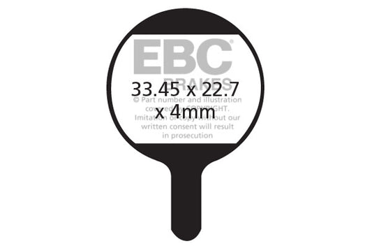 EBC Cycle Brake Pad for PROMAX DSK 200/400/420/610/650 (CFA286)