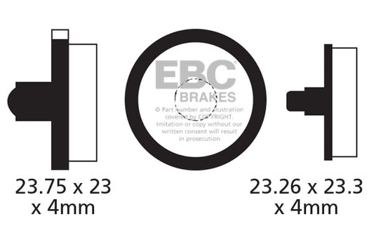 EBC Cycle Red Brake Pad for FORMULA MD1 (CFA290R)