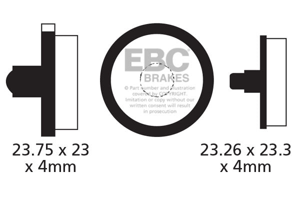 EBC Cycle Brake Pad for FORMULA MD1 (CFA290)