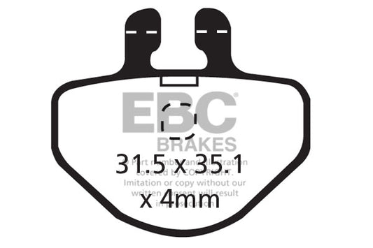 EBC Cycle Red Brake Pad for GRIMECA SYSTEM 7 (CFA311R)