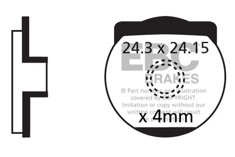 EBC Cycle Brake Pad for DIATECH SPIRAL Y2K (CFA316)