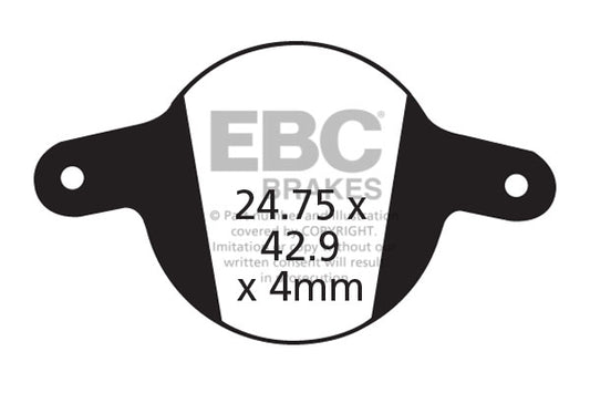 EBC Cycle Red Brake Pad for PROMAX DSK 901/903 (CFA326R)