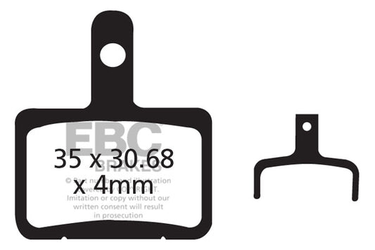 EBC Cycle Red Brake Pad for SHIMANO BR-M416A (CFA327R)