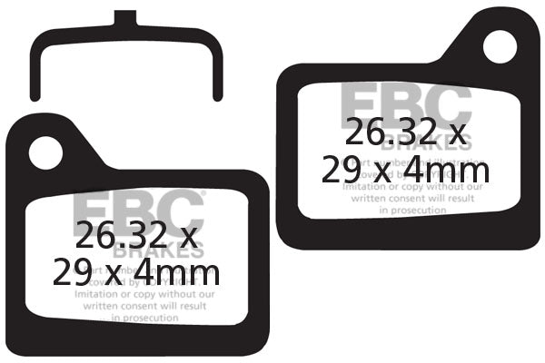 EBC Cycle Red Brake Pad for SHIMANO BR-M555 DEORE XT (CFA329R)