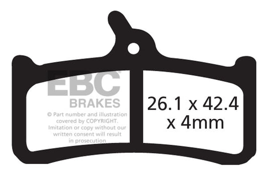 EBC Cycle Red Brake Pad for GRIMECA SYSTEM 12 (CFA359R)