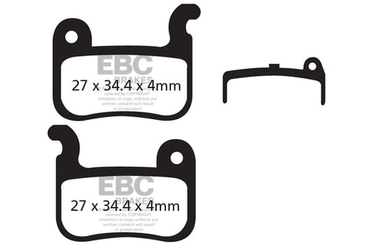 EBC Cycle Red Brake Pad for ZOOM HB 875 (CFA370R)