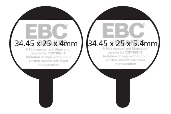 EBC Cycle Gold Brake Pad for PROMAX DSK 320/700 (CFA378HH)