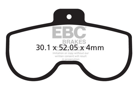 EBC Cycle Brake Pad for ALLIGATOR GATORBRAKE 6 PISTON (CFA383)