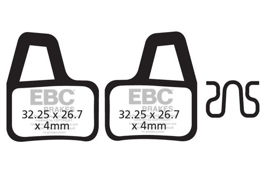 EBC Cycle Red Brake Pad for HAYES EL CAMINO (CFA404R)