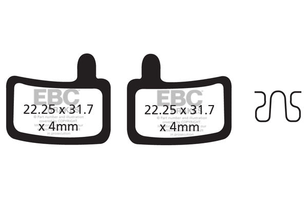 EBC Cycle Gold Brake Pad for HAYES STROKER TRAIL (CFA467HH)