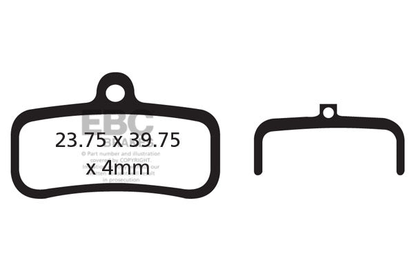 EBC Cycle Brake Pad for CLARKS M4 (CFA493)