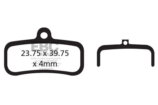 EBC Cycle Brake Pad for BENGAL HELIX 4X (CFA493)