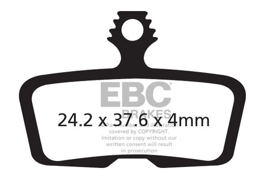 EBC Cycle Red Brake Pad for AVID/SRAM CODE R (B1 2018-20) (CFA616R)