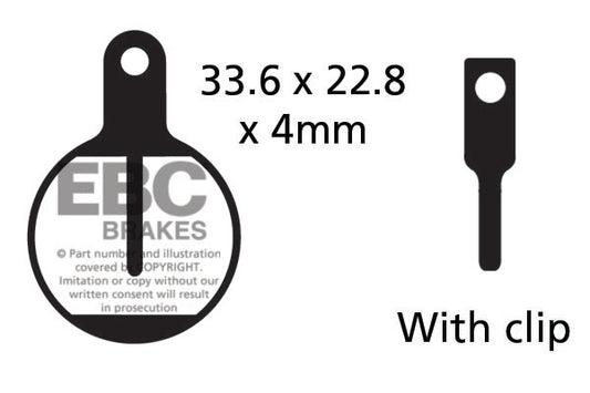 EBC Cycle Red Brake Pad for TEKTRO MD-C500 (CFA648R)
