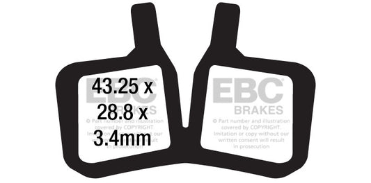 EBC Cycle Brake Pad for MAGURA  MT2/4/6/8 MT5/MT7 (2015-ONE PIECE TYPE PAD) 3.9mm THICKNESS (CFA689)