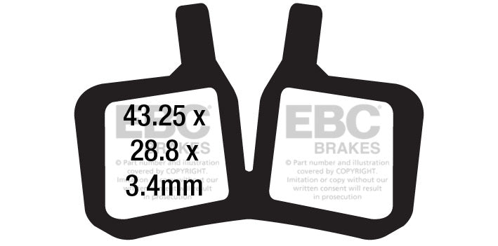 EBC Cycle Brake Pad for MAGURA MT5/MT7 (2015-ONE PIECE TYPE PAD) (CFA689)