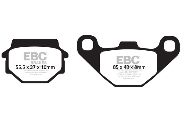 EBC - EBC Double-H Sintered Scooter Pad Set (SFA067HH)