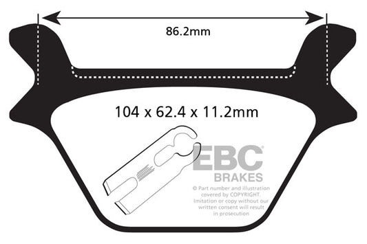 EBC - EBC Double-H Sintered Sportbike Pad Set (FA200HH)