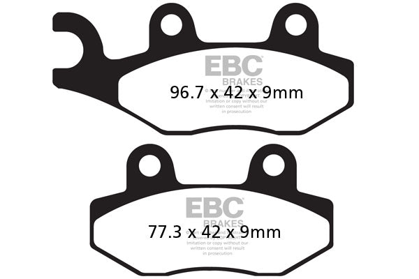 EBC - EBC Double-H Sintered Scooter Pad Set (SFA228HH)