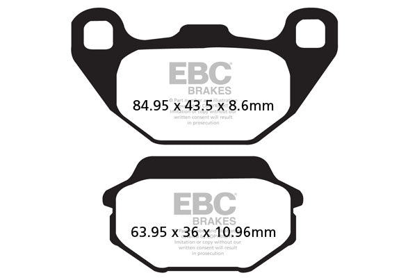 EBC - EBC Double-H Sintered Scooter Pad Set (SFA305HH)