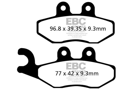 EBC - EBC Double-H Sintered Scooter Pad Set (SFA353HH)