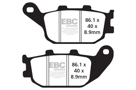 EBC - EBC Double-H Sintered Scooter Pad Set (SFA358HH)