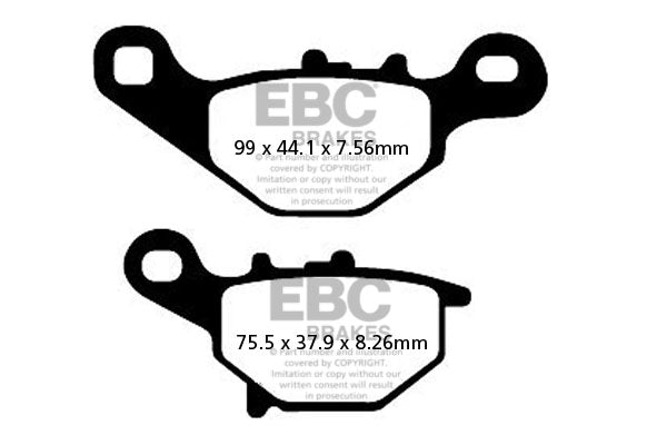 EBC - EBC Double-H Sintered Scooter Pad Set (SFA396HH)