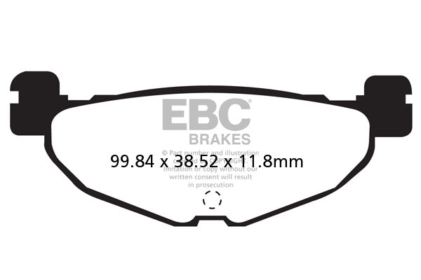 EBC - EBC Double-H Sintered Scooter Pad Set (SFA408HH)