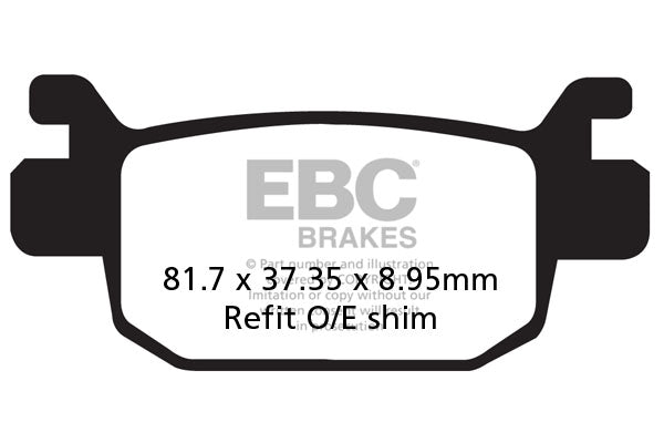 EBC - EBC Double-H Sintered Scooter Pad Set (SFA415HH)